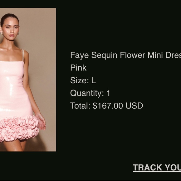 Faye Sequin Flower Mini Dress - Picture 2 of 3